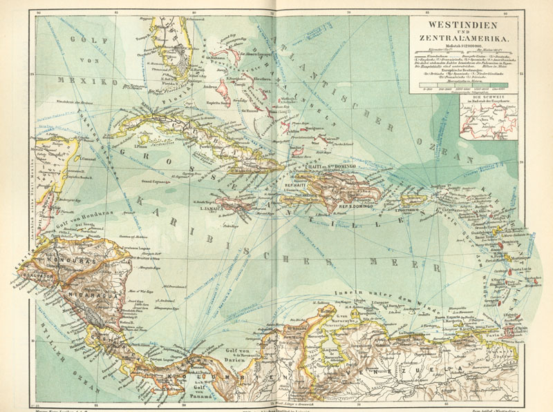 Westindien und Zentral-Amerika (Doppelseitige Farbkarte).jpg